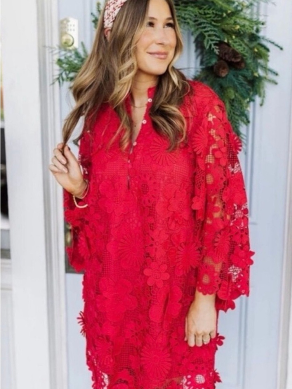 J Marie Seraphine Red Floral  Dress size small NWT